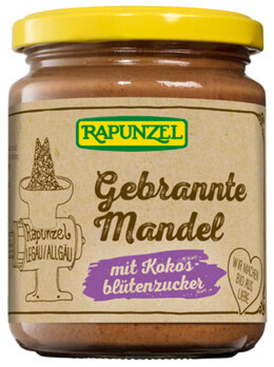 Produktfoto zu Rapunzel Gebrannte Mandel Aufstrich mit Kokosblütenzucker 250g