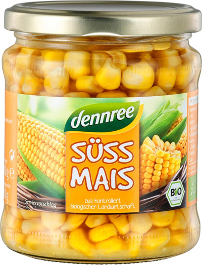 Produktfoto zu dennree Süßmais 330g Glas