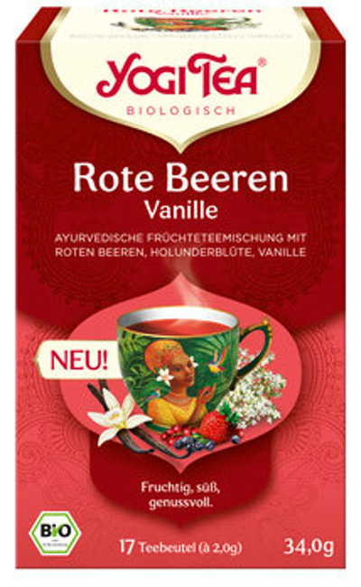 Produktfoto zu Yogi Tee Rote Beeren Vanille 17*2,0g
