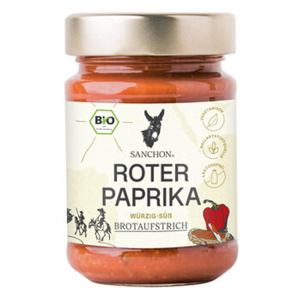 Produktfoto zu Sanchon Brotaufstrich Roter Paprika 190g