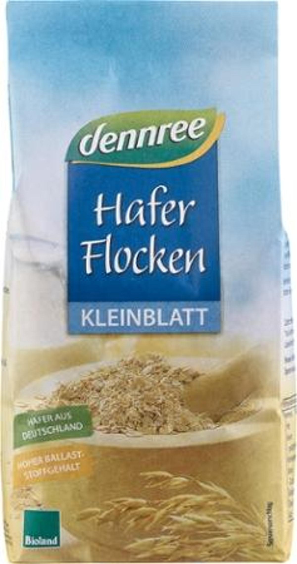 Produktfoto zu dennree Haferflocken Kleinblatt 500g