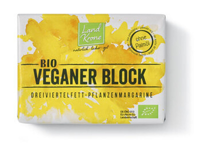 Produktfoto zu Landkrone vegane Margarine im Block 250g