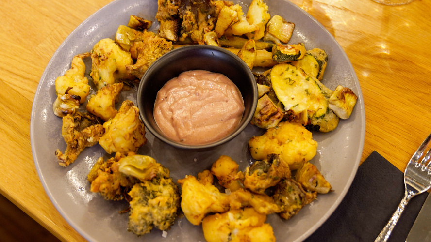 Rezeptbild für Gemüse im Kichererbsenteig