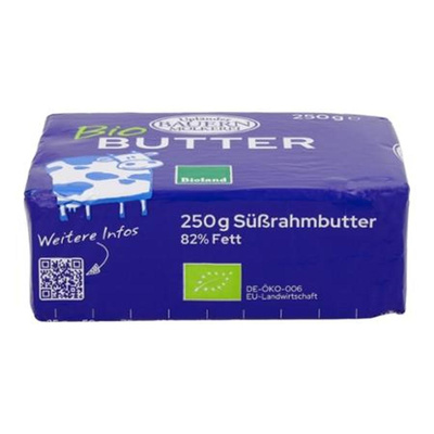 Produktfoto zu Upländer Butter Süßrahm 250g