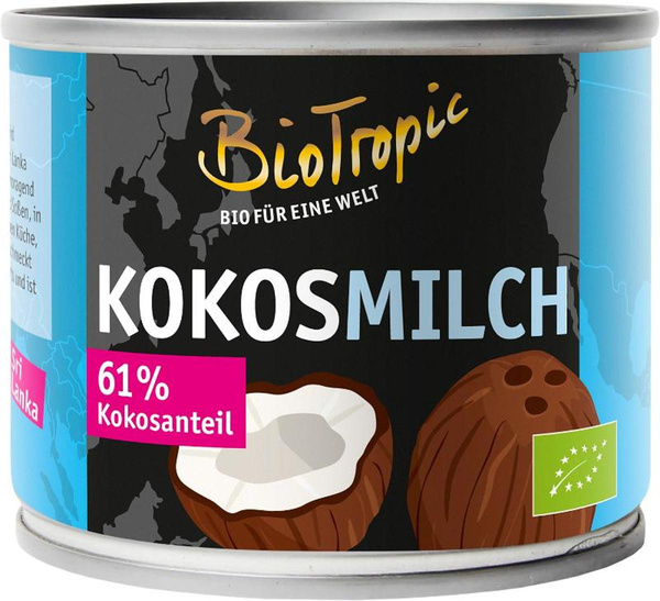 Produktfoto zu Bio Tropic Kokosmilch 200ml