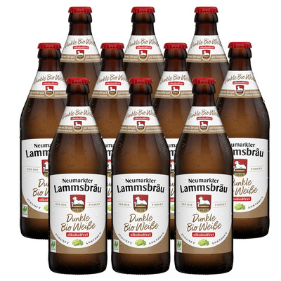 Produktfoto zu Kiste Lammsbräu Dunkle Weiße alkoholfrei 10x0,5L