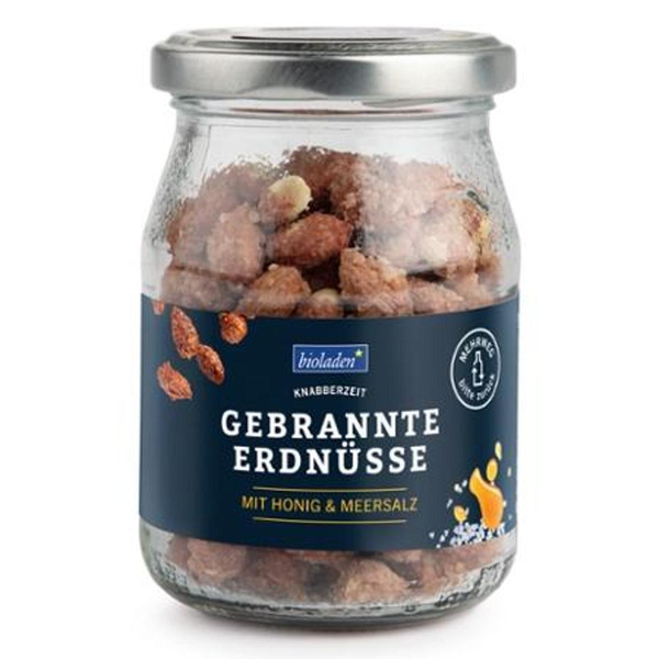 Produktfoto zu Bioladen* Gebrannte Erdnüsse mit Honig & Salz 125g