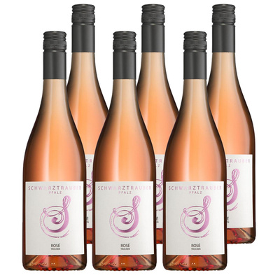 Produktfoto zu Kiste Schwarztrauber Rosé trocken 6x0,75L
