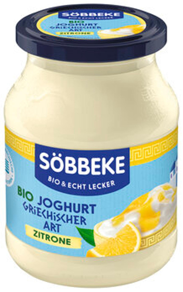 Produktfoto zu Söbbeke Joghurt griech. Art Zitrone 500g
