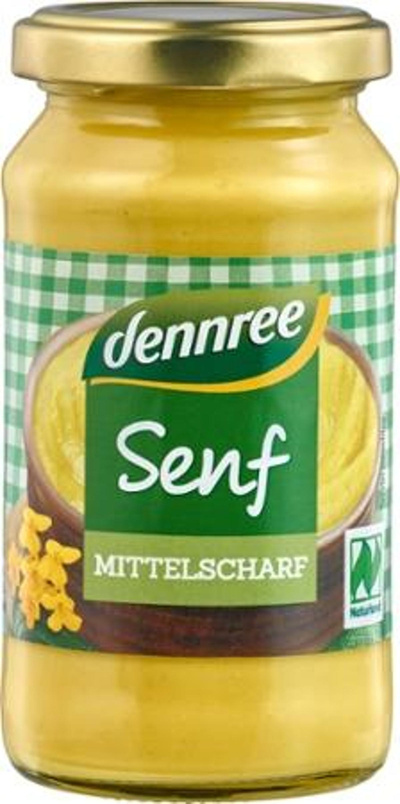 Produktfoto zu dennree Mittelscharfer Senf 200ml