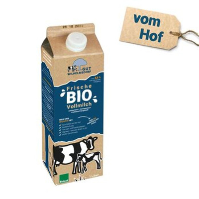 Produktfoto zu Gut Wilhelmsdorf Vollmilch 3,5%Fett 1L aus kuhgebundener Kälberaufzucht