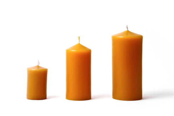 Produktfoto zu Adventskerzen 4 Stück rot handgefertigt, 100_50