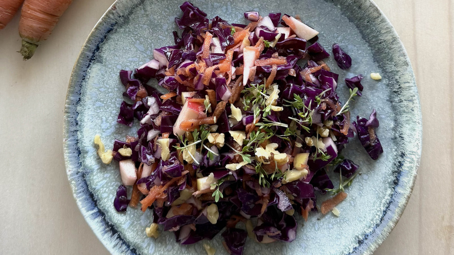 Rezeptbild für Rotkohl-Möhren-Salat