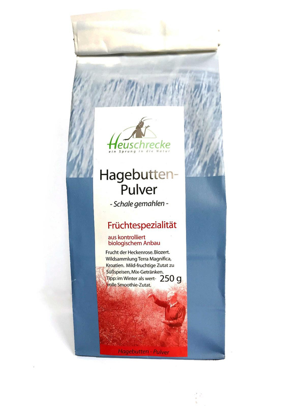 Produktfoto zu Heuschrecke Hagebutten Pulver 250g