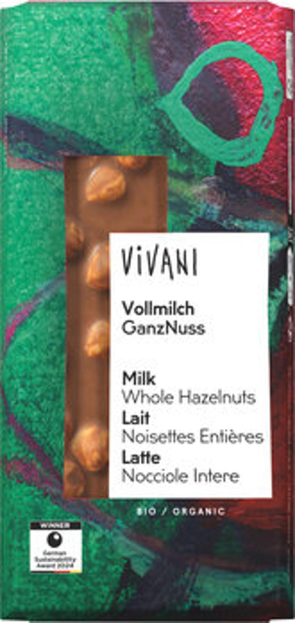 Produktfoto zu Vivani  Nuss-Vollmilch-Schokolade 100g