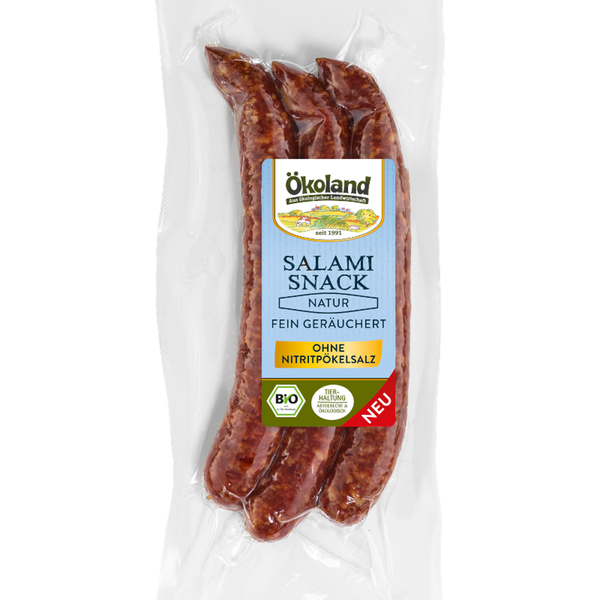 Produktfoto zu Ökoland Salami-Snack Natur 120g