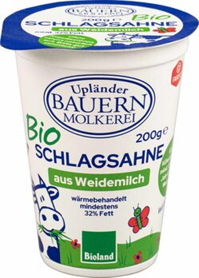 Produktfoto zu Upländer Schlagsahne 32% 200g