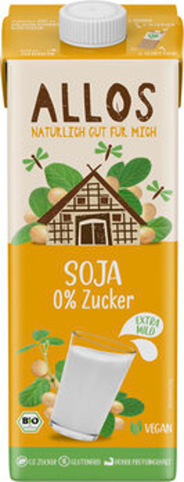 Produktfoto zu Allos Soja Drink 0% Zucker 1l