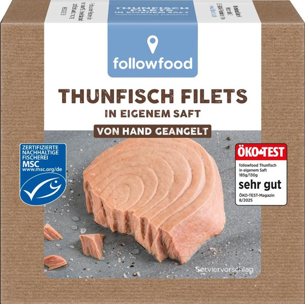Produktfoto zu followfood Thunfisch im eigenen Saft Natur 130g