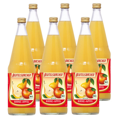 Produktfoto zu Kiste Beutelsbacher Birne Apfelsaft 6x1L