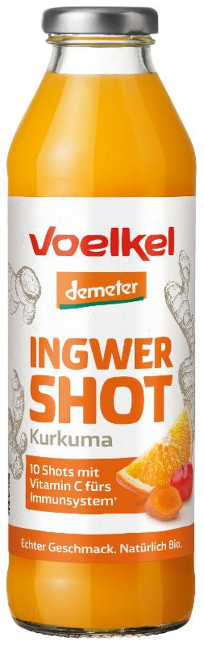 Produktfoto zu Voelkel Shot Ingwer Kurkuma 0,5L