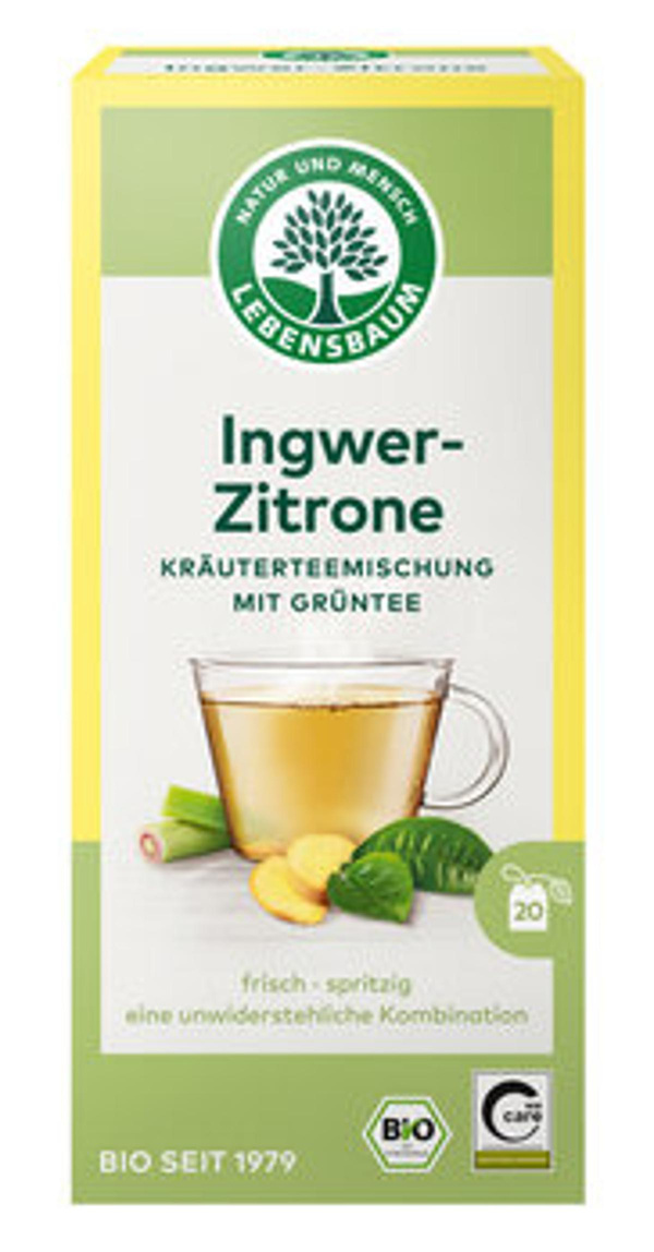 Produktfoto zu Lebensbaum Grüntee Ingwer-Zitrone 20*2g