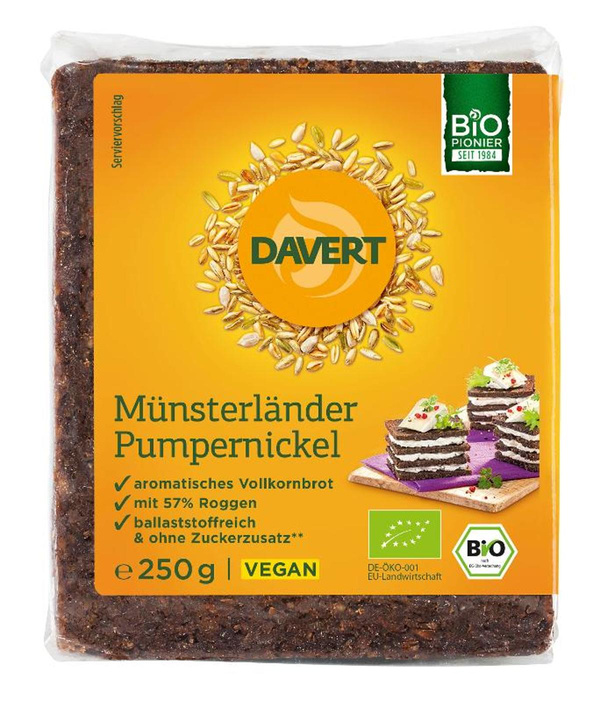 Produktfoto zu Davert Pumpernickel 250g
