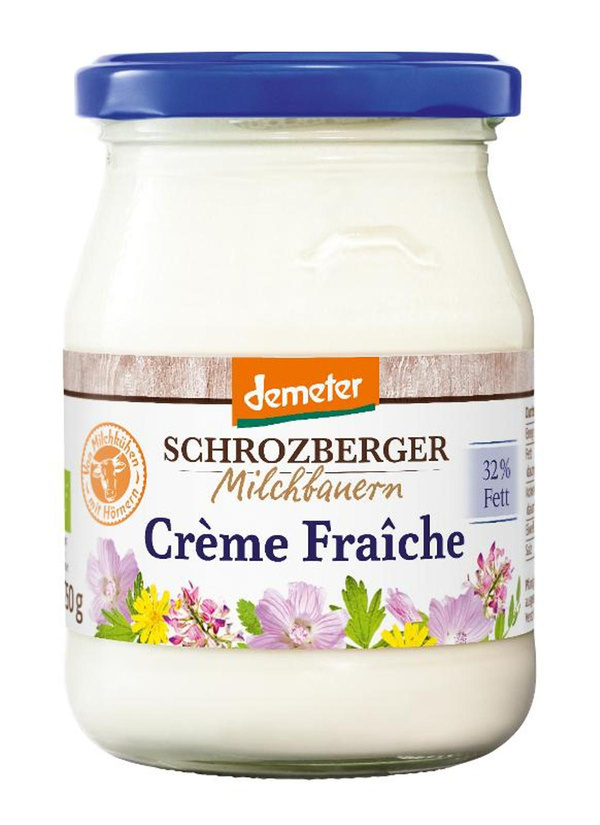 Produktfoto zu Schrozberger Crème Fraîche im Glas 32% 250g