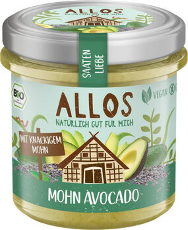 Produktfoto zu Allos Saatenliebe Avocado Mohn 135g
