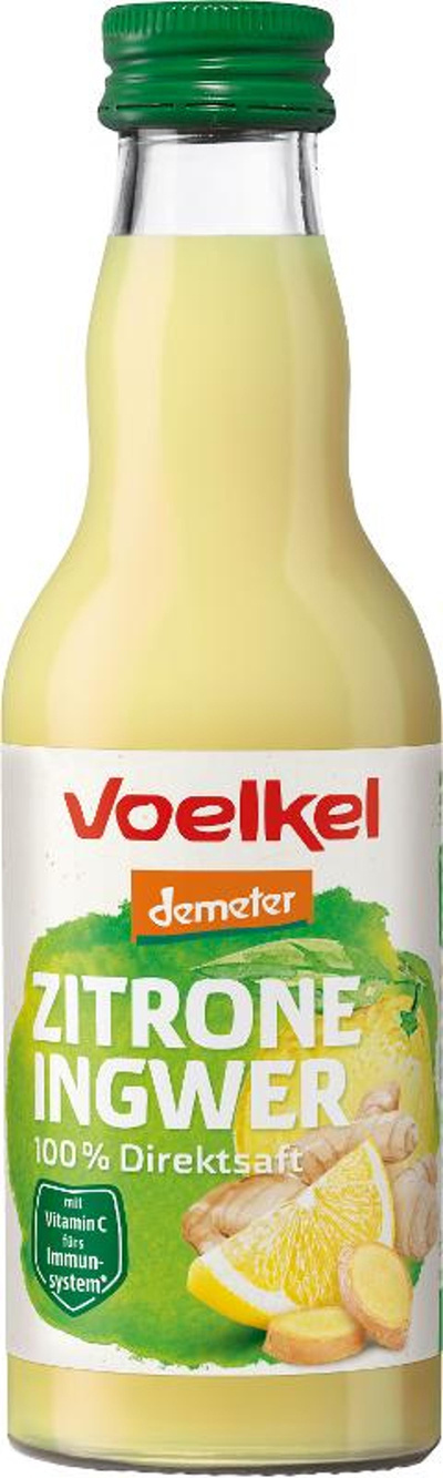 Produktfoto zu Voelkel Zitrone Ingwer Saft 0,2L
