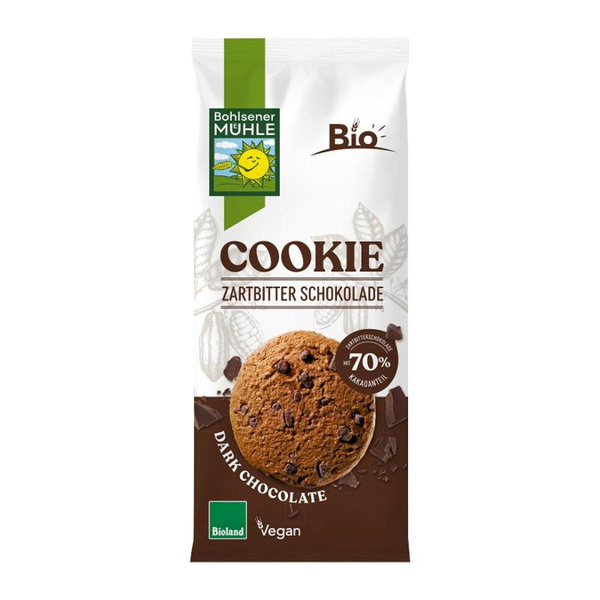 Produktfoto zu Bohlsener Mühle Cookie Zartbitterschokolade 175g
