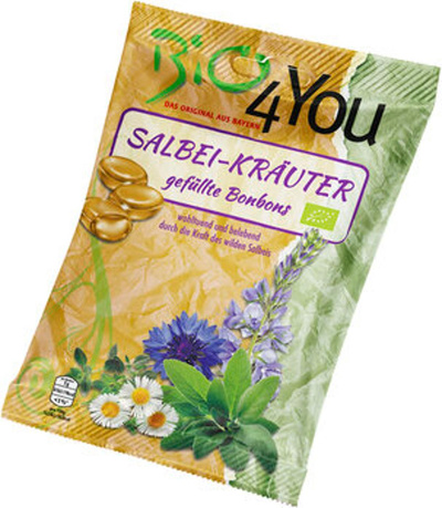 Produktfoto zu Bio4You Salbei Kräuter Bonbons 75g