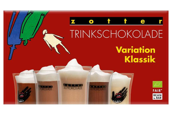Produktfoto zu Zotter Trinkschokolade Variation Klassik 110g