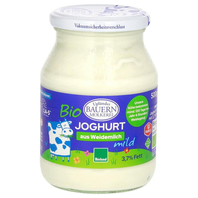 Produktfoto zu Upländer Naturjoghurt mild 3,7%  500g