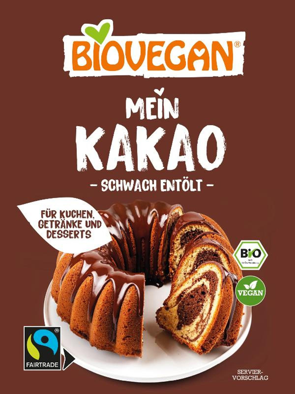 Produktfoto zu BioVegan Kakao schwach entölt 125g