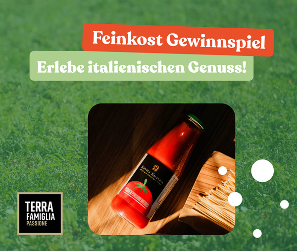 KI generiert: Feinkost-Gewinnspiel für italienischen Genuss. Bild zeigt ein Glas Trüffel-Mayo von TARTUFI NEROBIO.