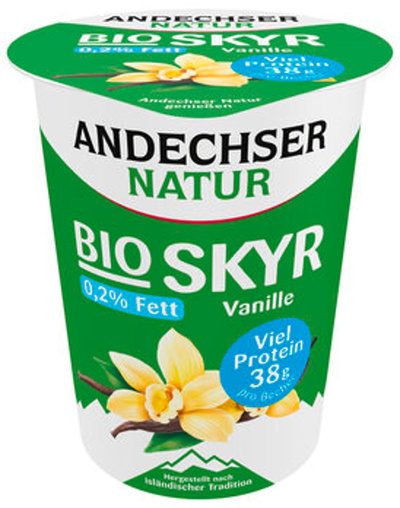 Produktfoto zu Andechser Skyr Vanille 0,2% 400g