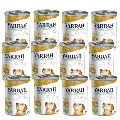Produktfoto zu Yarrah Hund Paté Huhn mit Spirulina 12x400g