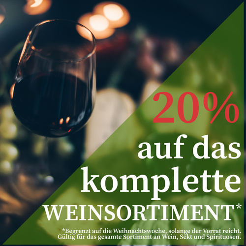 20% auf das komplette Weinsortiment