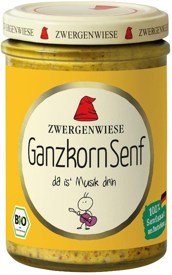 Produktfoto zu Zwergenwiese Ganzkorn Senf 160 ml