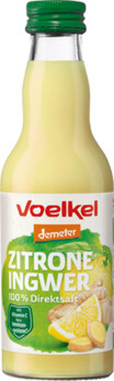 Produktfoto zu Voelkel Zitrone Ingwer Saft 0,2L