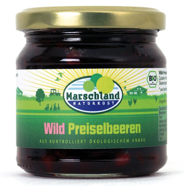 Produktfoto zu Marschland Wild-Preiselbeeren 215ml