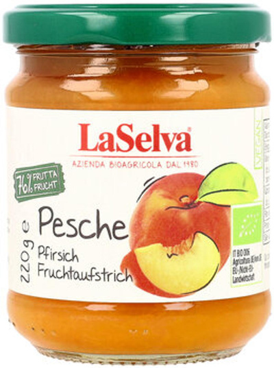 Produktfoto zu LaSelva Pfirsich Fruchtaufstrich 220g