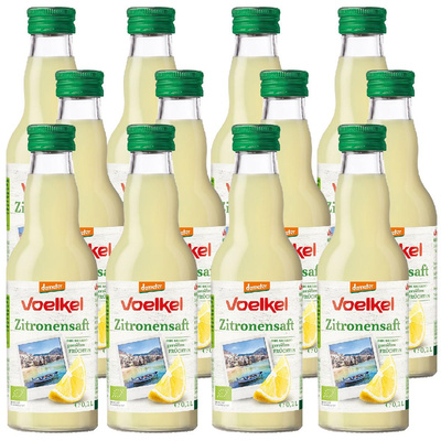 Produktfoto zu Kiste Voelkel Zitronensaft 12x0,2l