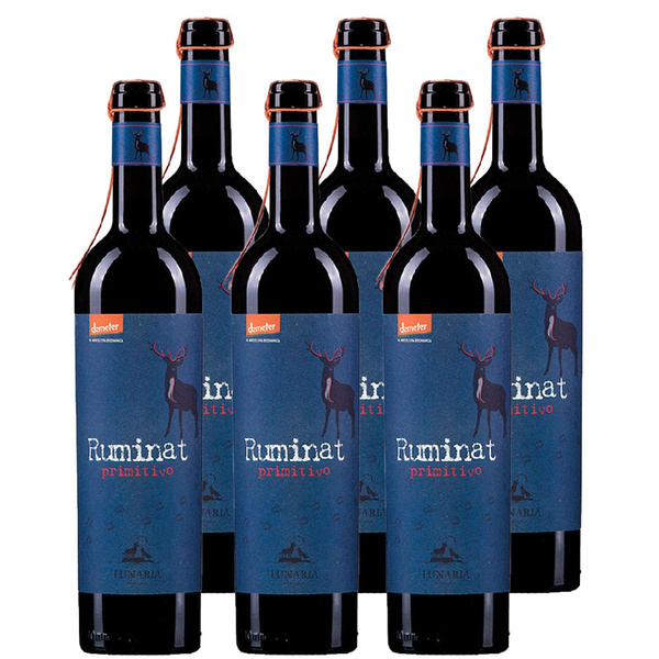 Produktfoto zu Kiste Lunaria Ruminat Primitivo 6x0,75L