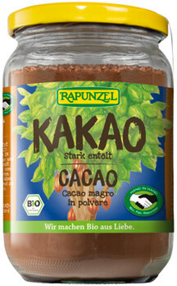 Produktfoto zu Rapunzel Kakaopulver stark entölt, HIH 250g