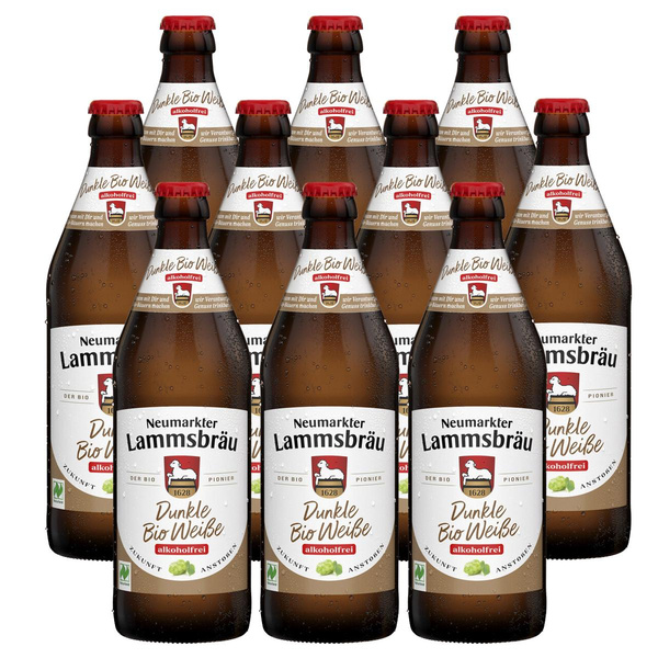 Produktfoto zu Kiste Lammsbräu Dunkle Weiße alkoholfrei 10x0,5L