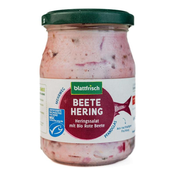 Produktfoto zu Heringsalat mit Rote-Beete - im Glas 250g