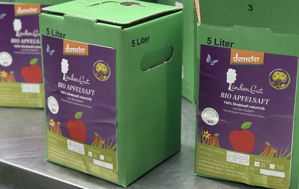 Apfelsaft-Boxen vom LindenGut