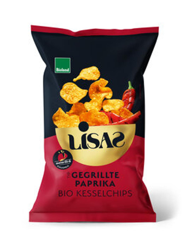 Produktfoto zu Lisas Bio-Kesselchips Gegrillt 115g